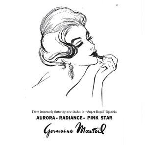 Germaine Monteil Aurora Radiance Lipstick Makeup AD 1960s Vintage Print Ad 9 in